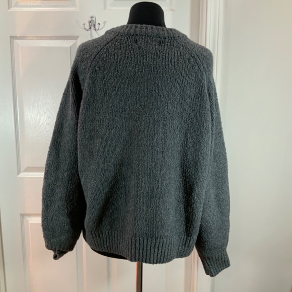 Banana Republic Gray Cotton Wool Chunky Knit Warm Sweater Size XL - Picture 4 of 7